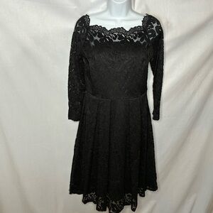 Missmay Black Lace Long Sleeve Dress size Medium